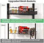 SNTD 8 Tiers Over the Door Organizer, 17" W x 6" D x 69" H, Black - Image 5