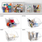Yerliker 4 Pcs Clear Stackable Storage Bins with Lids, Large+extra Large - Image 4