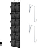 GORILLA GRIP Over the Door Shoe Organizer, 12 Large Pockets, Black | Breathable Mesh Pocket, Space Saving Hanging Storage Holder, Closet Rack Hanger for Shoes, Pantry and Bathroom Accessories by Unknown