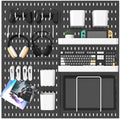MULSAME Pegboard Combination Kit, 25.2" x 25.2" Wall Mounted Storage Set with 4 Pegboards & 20 Accessories Hanging, Peg Boards Organizer by MULSAME