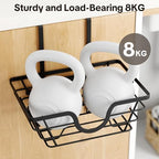 TIDIIABODE Pot Lid Organizer 2 Pack, Adjustable Kitchen Pot Lid Holder Inside Cabinet, Kitchen Cabinet Organizer Hanging for Food Storage Container, Pot, Pan Lid & Bakeware, Black - Image 5