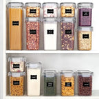 Vtopmart 32pcs Airtight Food Storage Containers Set, BPA Free Plastic Kitchen and Pantry Organization Canisters with Lids for Cereal, Dry Food, Flour and Sugar, Includes 32 Labels - Image 4