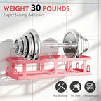Youvip Pink Shower Caddy 6 Pack, Adhesive Shower Shelves - Image 2