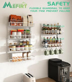 Mefirt Over The Door Pantry Organizer, Wall Mount Spice Rack 6-Tier White - Image 4