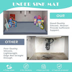 URMONA Waterproof Silicone Under Sink Mat 34'' x 22'' Shelf Liner for Kitchen and Bathroom, Cabinet and Counter Protector, Storage and Organizers, Litter Mat, Pet Cat Puppy Essentials(Cream) - Image 5