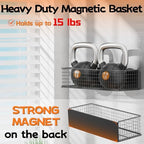 ULIBERMAGNET Magnetic Baskets Fridge Organizers, Large Capacity Metal Wire Mesh Basket Spice Rack for Fridge Storage, Magnetic Shelf for Garage, Laundry, Kitchen, Workshop, Cabinet(2 Pack) - Image 5