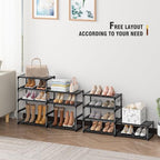 OYREL 8 Tiers Shoe Rack 26-32 Pairs Vertical Large Shoes Organizer - Image 6