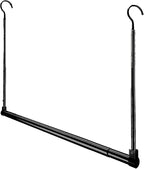 Adjustable Hanging Closet Rod, Extender Hanging Rod, Closet Hanging Organizer, Heavy Duty Closet Bar, Hanging Rod (Black, 1 Pack) by Yeetburg