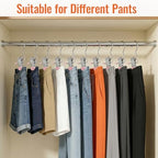 30 Pack Pants Hangers with Clip，Legging Organizer and Jean & Shorts Hangers - Image 5