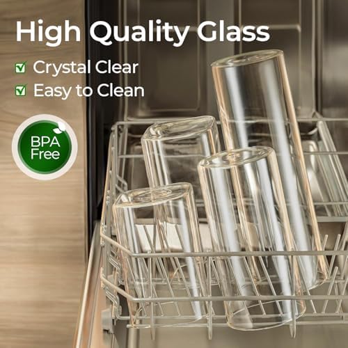 ComSaf Glass Storage Containers with Lids 1.9 Qt, Set of 3 Food Storage Jar - Image 4