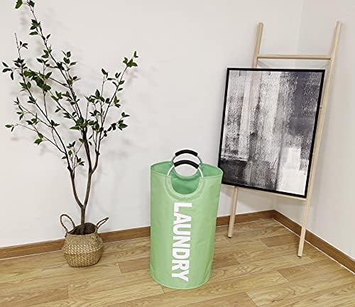 Large Laundry Basket, Laundry Hamper Bag with Handles, 115L Green - Image 3