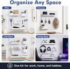 Colville White Pegboard Wall Organizer Kit, 4 Pcs 12 x 12 in ABS Plastic - Image 5