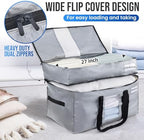 TAILI 2 Tier Moving Bags,4 Pack Silver Storage Bags with Visible Window - Image 2