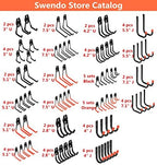 Storage Double Hooks Garage Space Saver Organizer Utility Hanger,Rack Extended Wall Mount Tool Heavy Duty Steel Holder with Anti-Slip Coating, 4 Pack 5.1" Garage Hook - Image 7