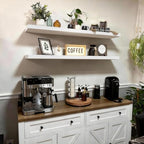 BAYKA White Floating Shelves 47.2in, Set of 2, Wall Mounted for Wall Decor - Image 2