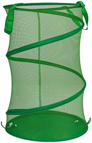 Household Essentials Pop-Up Mesh Laundry Hamper, Green - Image 4