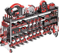 49.8" Power Tool Organizer Wall Mount,Holds 18 Cordless Drills by SHOMEXTOL