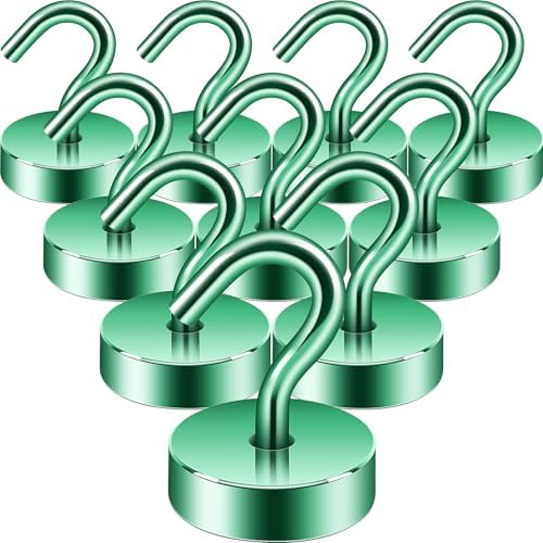 Neosmuk Magnetic Hooks Steel Tube Design for Cruise,40lb+ Green,10 Pack by Neosmuk