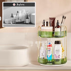 360 Rotating Makeup Organizer, 2 Tier Lazy Susan Bathroom Counter Organizer, Skincare Organizers, Spinning Perfume Organizer & Vanity Organizer Countertop (Gem Green, 2 Tier) - Image 2