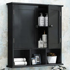 TaoHFE Black Medicine Cabinet Bathroom Over the Toilet Storage Cabinet by TAOHFE