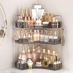 Bathroom Counter Organizer 3-Tier Corner Organizer with Hooks by Kinkota