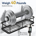 YASONIC Shower Caddy Adhesive, Rustproof Shower Organizer with Soap Holder, Large Capacity Shower Shelves for Inside Shower, No Drilling Bathroom Organizers and Storage for Home Decor（3 Pack Black） - Image 2