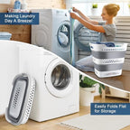 Collapsible Laundry Basket 42L Foldable Pop-Up Clothes Hamper for Dorm - Image 2