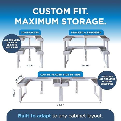 Spicy Shelf 3.0 - Expandable 2 Tiered Spice Rack Organizer for Cabinet & Pantry - Kitchen Seasoning Organizer - Cabinet Spice Racks for Inside Cabinets (Spicy Shelf Premium) - Home Organization - Image 2