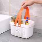 Portable Shower Caddy Basket with Handle Plastic Storage Basket Small White - Image 3