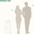 Hzuaneri Bathroom Storage Cabinet, Narrow Toilet Paper Cabinets with Doors - Image 2