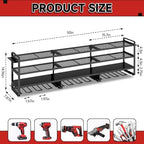 50" W Power Tool Organizer Wall Mount,Holds 12 Cordless Drills - Image 3