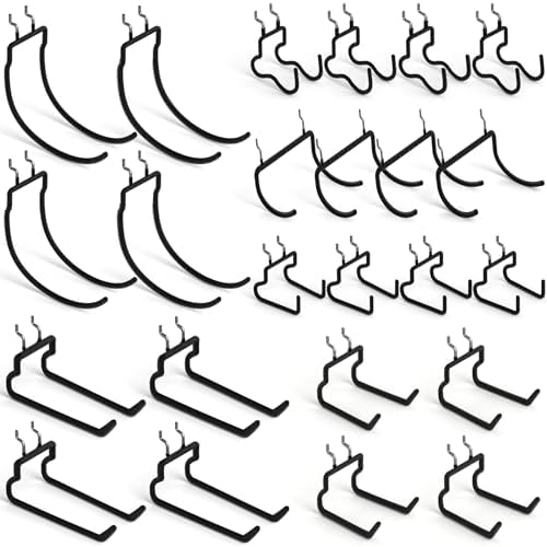 INCLY 24 Pack 1/4" Pegboard Drill Holder Tool Utility Hooks by INCLY