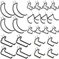 INCLY 24 Pack 1/4" Pegboard Drill Holder Tool Utility Hooks by INCLY