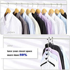 Hangers Space Saving Clothes Hanger 4 Packs | Non Slip Padded Coat Hanger 5 Layers Heavy Duty Stainless Steel Sweater Shirt Hanger Closet Storage Organizer - Image 3