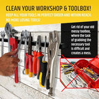 HMmagnets 24" Heavy-Duty Magnetic Tool Holder (Upgraded Version) - Extremely Powerful Magnetic Pull Force to Hold Heavy Tools - Professional Space-Saving Magnetic Bar - Tool Organizer Rack/Strip - Image 6