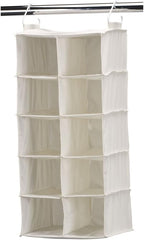 Household Essentials 311344 10 Pocket Hanging Shoe Storage Organizer for Closets | Natural Canvas by HouseholdEssentials