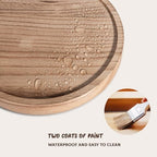 Wood Lazy Susan Turntable Kitchen Decor Round Table Tray, 10" Brown - Image 5