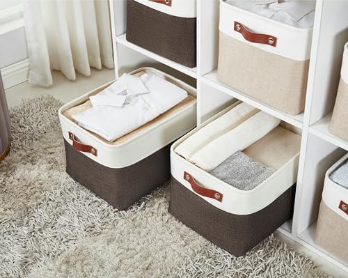 DECOMOMO Storage Bins, Large Fabric Storage Baskets for Shelves 4 Pack - Image 2