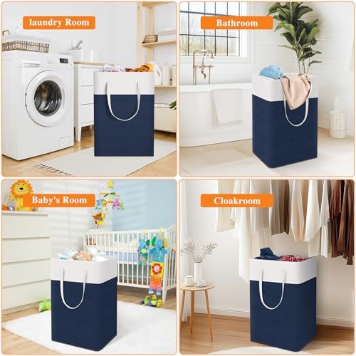 TasticTotes Laundry Basket 3-Pack, Laundry Hamper, 75L-Blue - Image 5