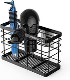 Hair Dryer Holder - Hair Tool Organizer Wall Mount/Adhesive Blow Dryer Holder/Curling iron holder Cabinet Door Bathroom Organizer for Hair Dryer, Curling Wands, Hair Straighteners Black by Vecallo