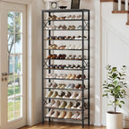 YATINEY 12 Tier Shoe Rack, Large Capacity Shoe Storage Organizer Holds 48 Pairs, Sturdy and Stable, for Entryway, Hallway, Closet, Dorm Room, Charcoal and Black SS12BC - Image 7