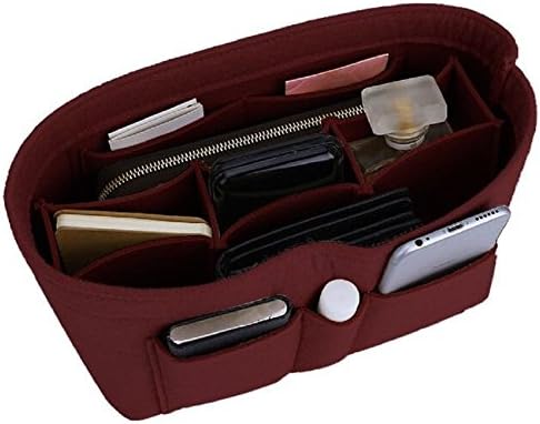 ZTUJO Purse Organizer Insert, Felt Bag Organizer For Handbag Purse Organizer,13 Colors, 6 Size (Large, Wine Red) - Image 6