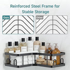 Veken Corner Shower Caddy 3-Pack, Advanced Rustproof Design&Stable Storage - Image 5