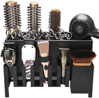 Clipper Holders Barbers Organizer, 13" x 12" x 3" Wall-Mounted Multi-Functional Hair Styling Tool Storage Stand for Clipper, Scissors, Comb, Curling Irons - for Salon, Home Bathrooms, with Screws Kit by WelcometoBarberTop