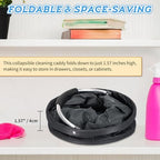 17L Cleaning Caddy with Handle & 6 Pockets, Foldable Cleaning Supply - Image 4
