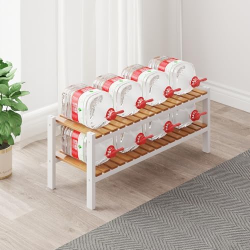 Bamboo Shoe Rack Organizer for Closet and Entryway-Space-Saving Narrow Shoe Stand-Versatile Shoe Holder for Door or Closet Shelf,Garage Bedroom can Freely Stack DIY Small Shoe Racks 3 Tier Mixed color - Image 3