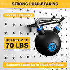 ELEAD 200-Piece Extra Thick Pegboard Hooks Set, 1/4" Heavy Duty Black Peg Board Organizer Accessories, Metal Pegboard Accessories with Pegs Lock, Peg Board Hooks for Hanging - Image 7