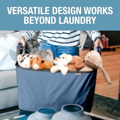 Collapsible Laundry Basket - Denim/Shadow Gray(2PK) - Image 5