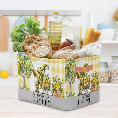 Gnome Lemon Storage Basket Toy Storage Bins Collapsible Cube Organizer - Image 7