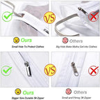 Garment Bags for Hanging Clothes 24'' x 40'' (Set of 6) suit bags for closet storage Covers for Closet with Study Full Zipper for Jacket Storage Clothes and Travel - Image 4